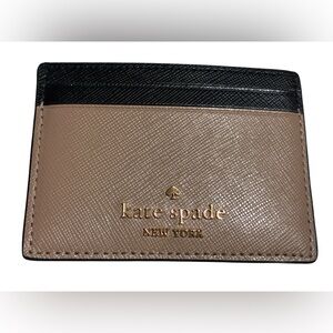 Kate Spade Black and Beige Card Holder